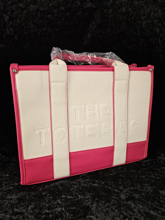 The tote bag tas roze wit