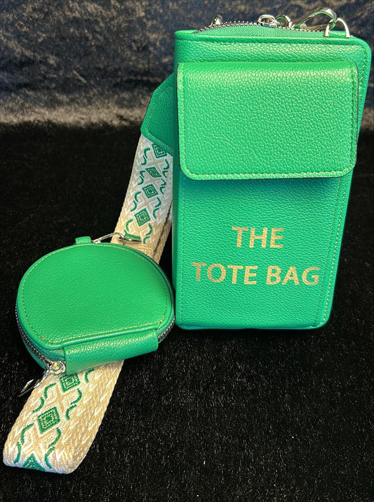 The tote bag telefoon tas Donker Groen