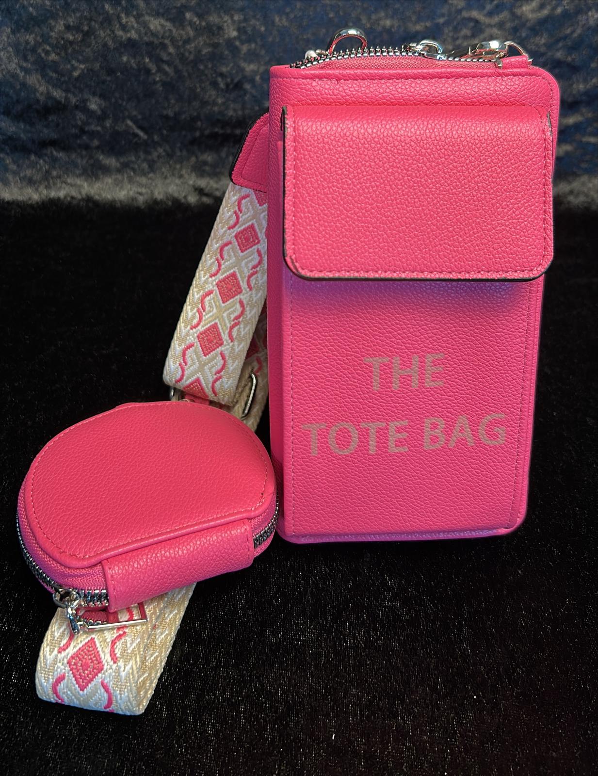 The tote bag telefoon tas Donker Roze