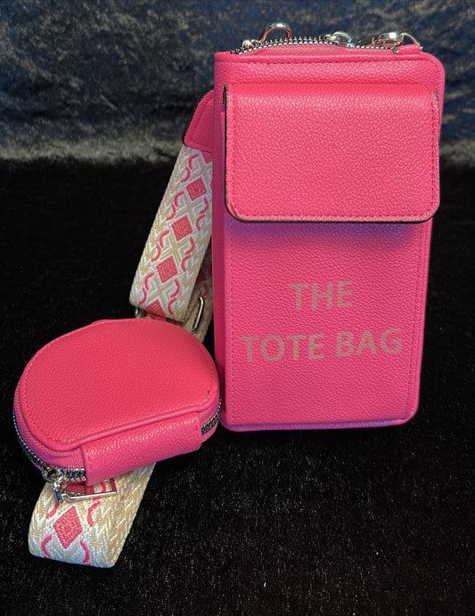 The tote bag telefoon tas Donker Roze